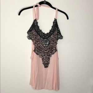 Lace front, tie up, charolette russe tank